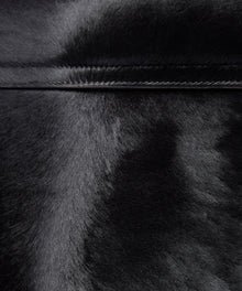 KUN HONG Mother Satchel in Black Fuzz, Close-up of KUN HONG the CHUA collection Handbags Mother Satchel Daughter Mini 